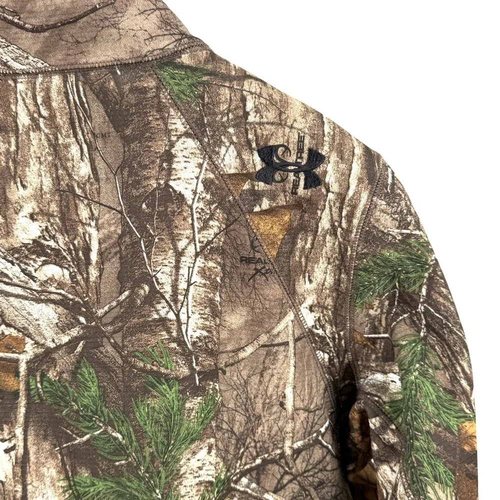 Under Armour Realtree Xtra Camo Threadborne Hunting Quarter Zip Size SM